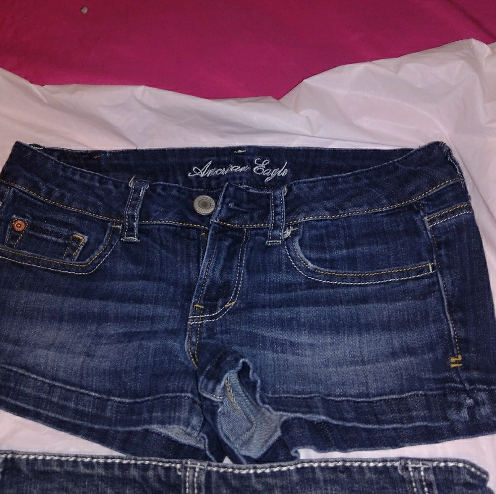 American Eagle blue jean shorts size 2